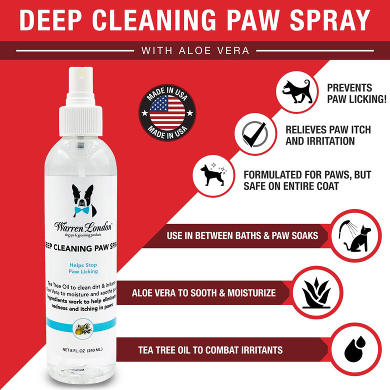 Warren London Spa Product Deep Cleaning Paw Spray for Dogs