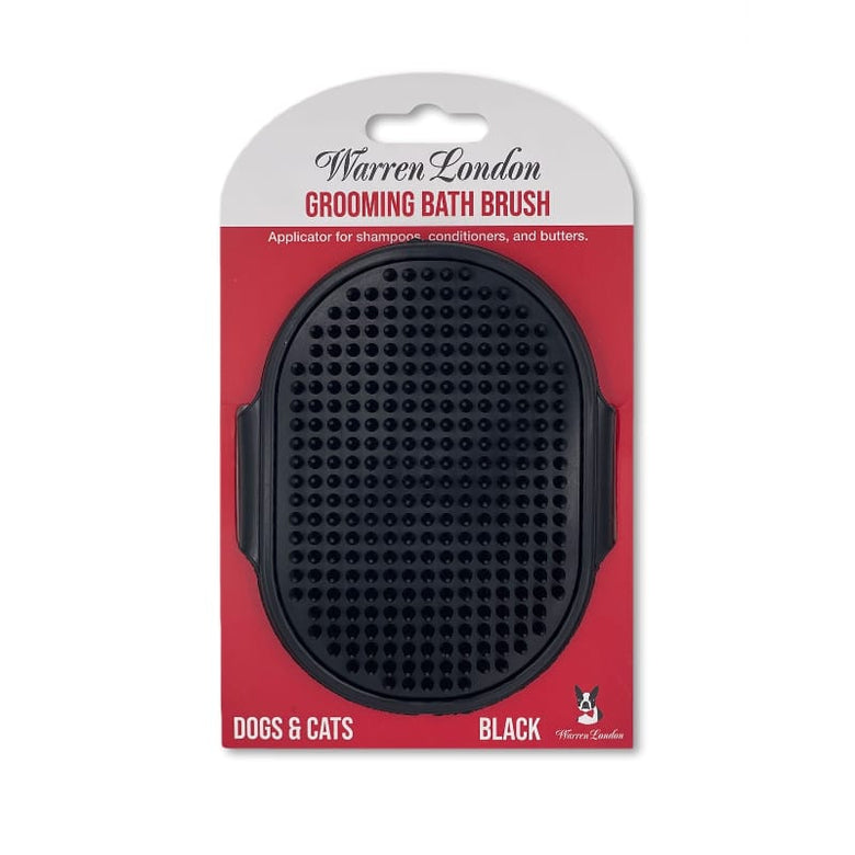 Warren London Pet Combs & Brushes Black Grooming Bath Brush