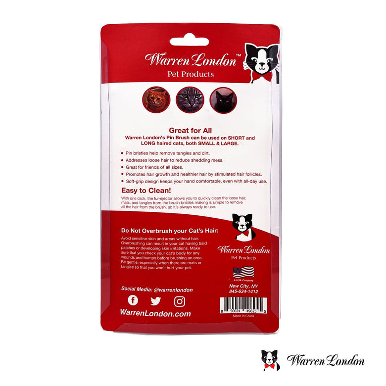 Warren London Cat Supplies Cat De-Tangling Pin Brush