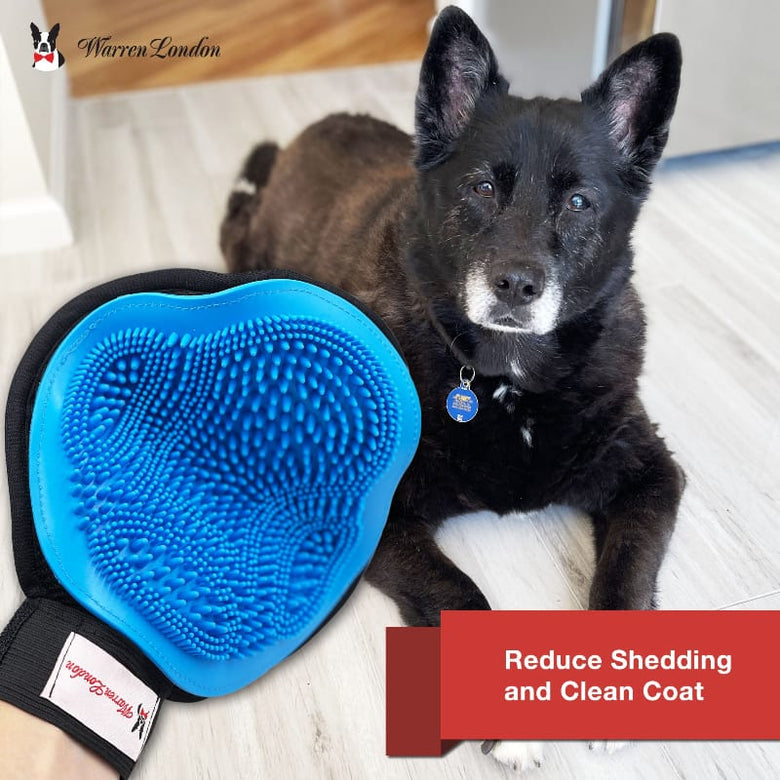 Warren London Pet Grooming Supplies 2 in 1 Pet Grooming Glove for Dogs & Cats - Double Sided