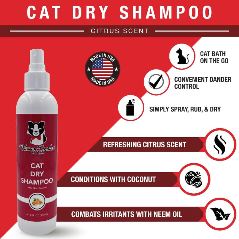Warren London Cat Supplies Cat Dry Shampoo - Citrus
