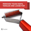 Warren London Pet Combs & Brushes Dematting Rake Brush for Dogs and Cats