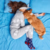 Extreme Fit Wholesale Pet Socks Stars Patriotic Matching Pet & Owner Fun Socks - One Size Fits Most