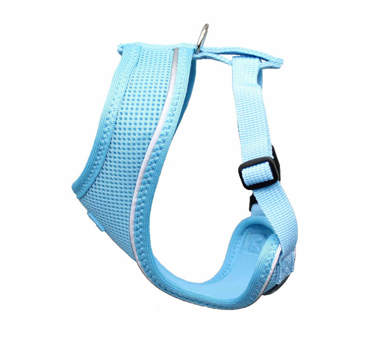 Barker's Bowtique Barker's Bowtique - Hip Doggie-Old Header Cards- Ultra Comfort Harness-Blue: M