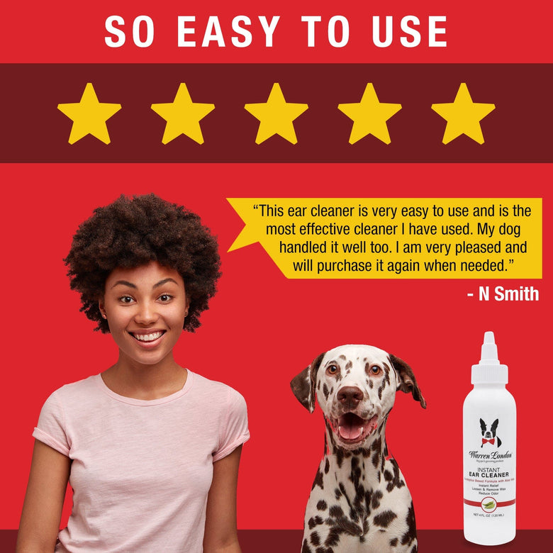 Warren London Spa Product Instant Ear Cleaner For Dogs 12 oz or 1 gallon - Professional Size - Removes Wax and Odor