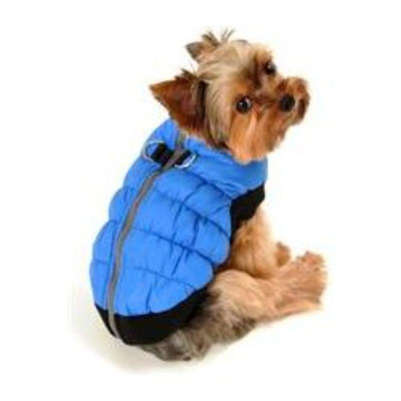 Barker's Bowtique Jackets HD Crown Puffer Dog Coat Vest - Blue