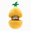 Hugsmart Products Inc dog toys Fruity Critterz Pineapple Sloth Plush Dog Toy