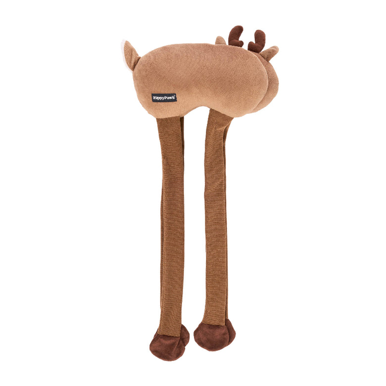 EcoZippy Christmas Holiday Crinkle Reindeer Plush Squeaky Jumbo Dog Toy
