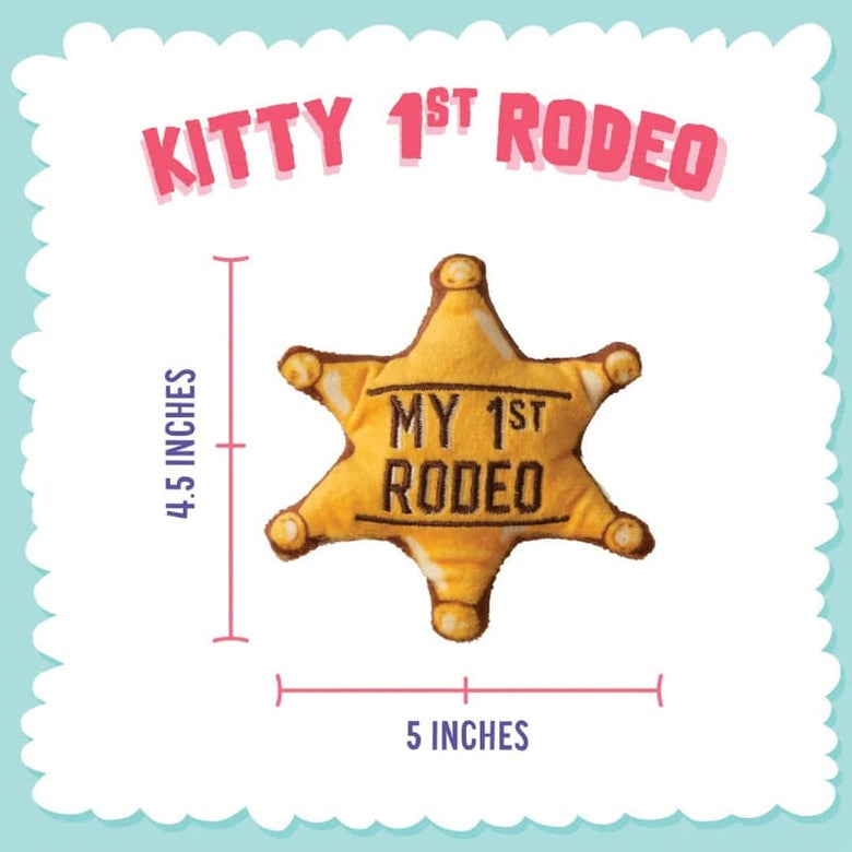 SnugArooz Cat Toys Kitty 1st Rodeo Western Star Badge Cat Toy