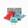 Hugsmart Products Inc dog toys Ocean Pals Sea Creatures Plush Dog Toy Set - 3 Pc