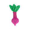 Jigglerz Beet Magenta Plush Squeaky Dog Toy