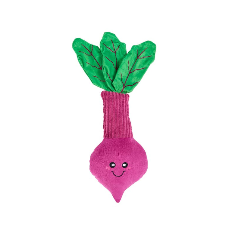 ZippyPaws dog toys Jigglerz Beet Magenta Plush Squeaky Dog Toy