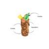 Barktender Tropical Tiki Time Crinkle Plush Squeaky Dog Toy