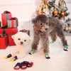 TMU - NICOVAER Dog Apparel Reindeer Holiday Pet Socks - Navy/Red - 4Pc