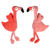 Multipet dog toys Pink Corduroy Flamingo Plush Squeaky Dog Toy - 17"