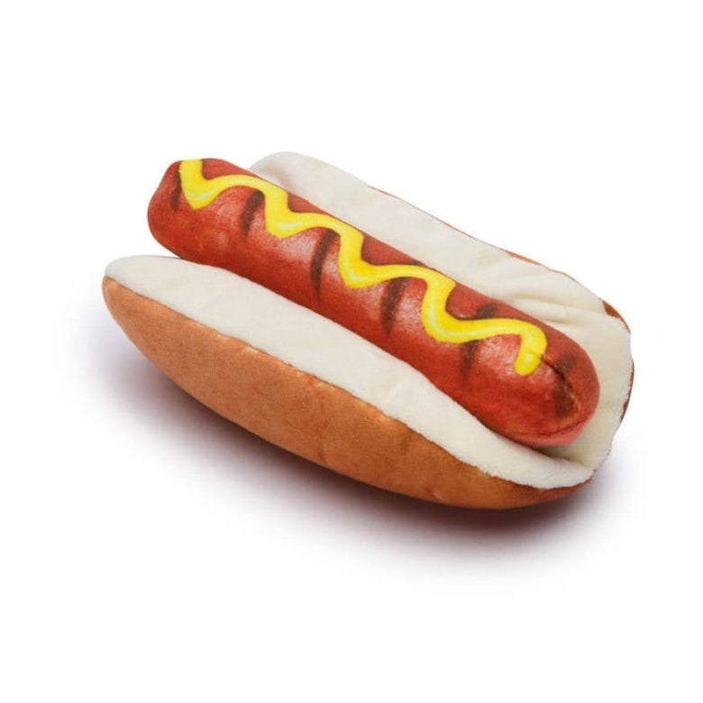 fabdog dog toys Fabdog's Famous Hot Dog Super Squeaky Dog Toy