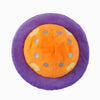 Hugsmart Products Inc dog toys Space Paws Purple Orange Flip the UFO Plush Dog Toy