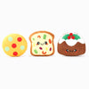 Hugsmart Products Inc dog toys Happy Woofmas Xmas Desserts Plush Dog Toy Set - 3 Pc