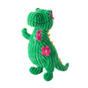 Pet Shop by Fringe Studio dog toys Thorny But Cute T Rex with Spring Flowers Plush Squeak Dog Toy
