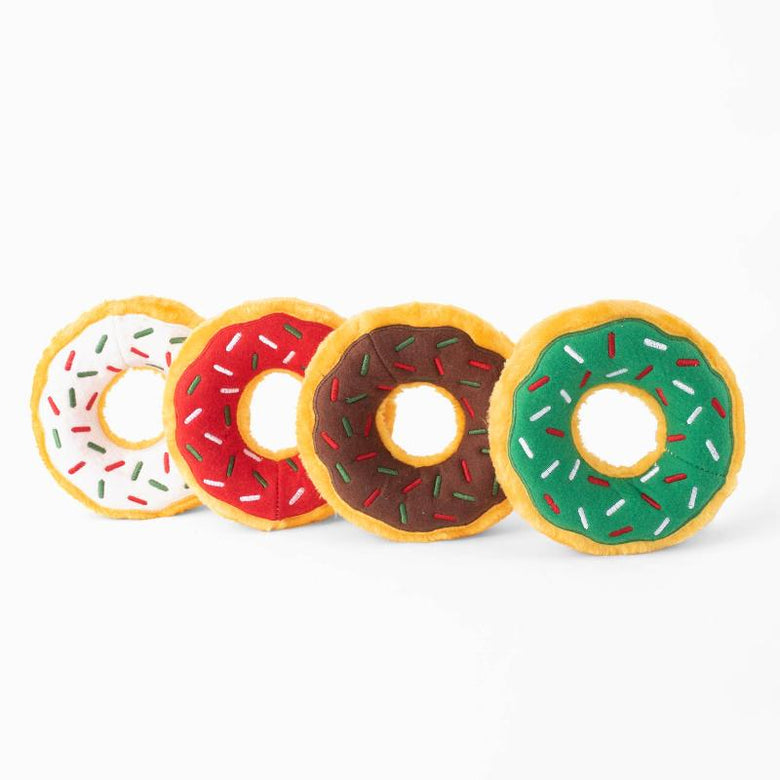 ZippyPaws dog toys Holiday Donutz Gift Box (4-pack) Dog Toys