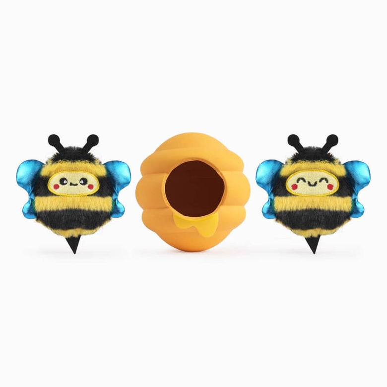Hugsmart Products Inc Dog Toys Puppy Garden Spring Buzz 'N' Hide Interactive Plush Squeak Dog Toy Set - 3 Pc