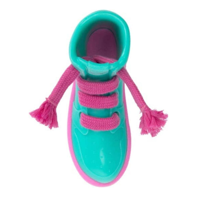 FuzzYard dog toys Fresh Kicks N' Licks Teal and Pink Chew Dog Toy