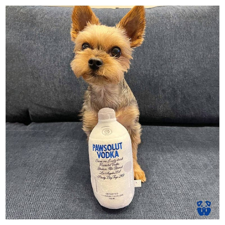 PAWTY Dog Toys dog toys Pawsolut Bottle Plush Squeak Dog Toy