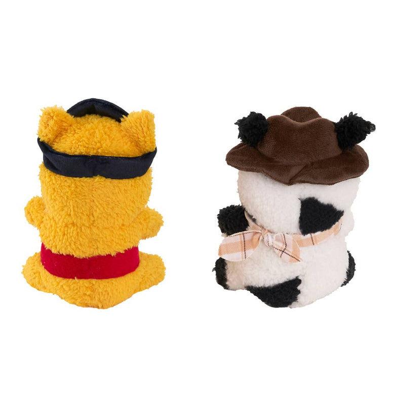 Halloween Cheeky Chumz Jr Pirate Cat & Cow Cowboy Plush Dog Toy Set - 2 Pk