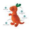Petshop by Fringe Studio dog toys "Carrot Bout You" Bunny Ears Rex Easter Spring Plush Squeaky Dog Toy