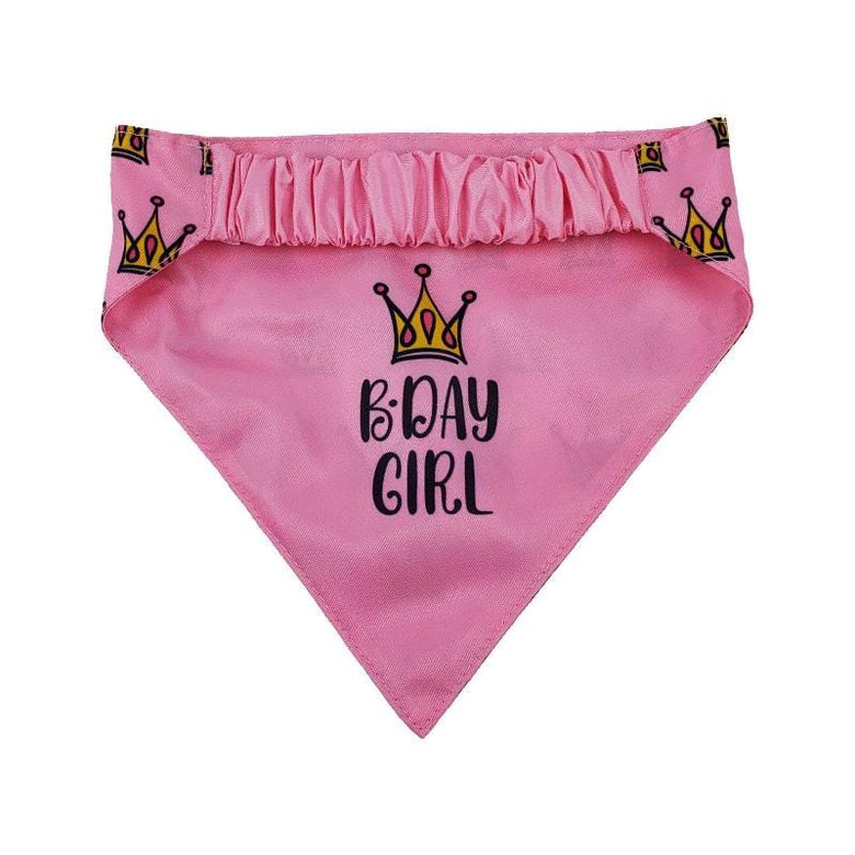 Barker's Bowtique Bandanas Birthday Girl Two Sided Dog Bandana