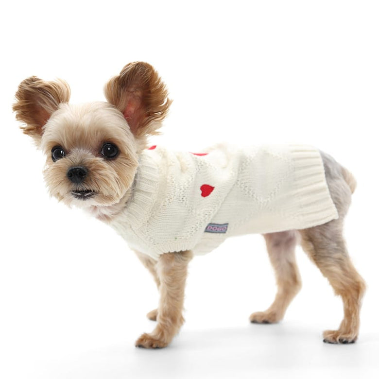 DogoPet.com Sweater Bone Heart Sweater