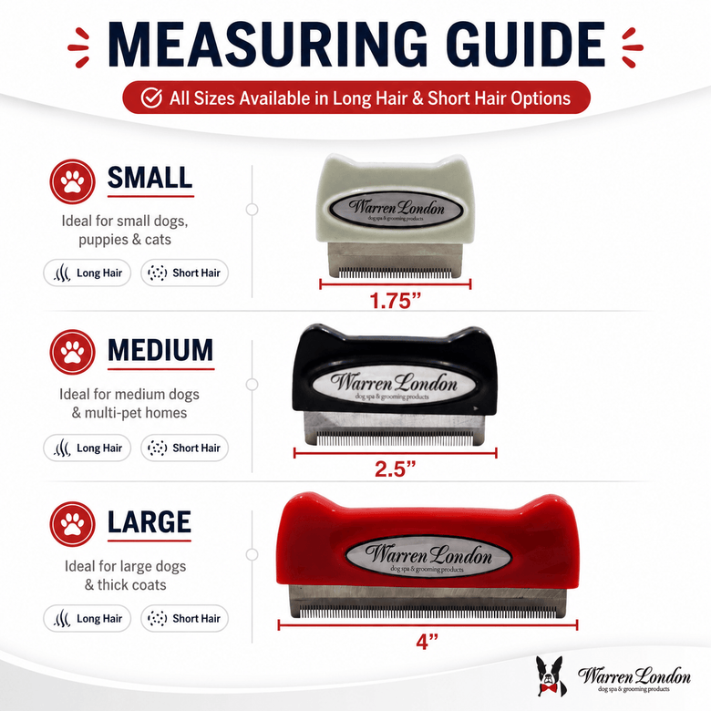 Warren London Leashes, Collars & Accessories Warren London Short Hair Deshedding Brush
