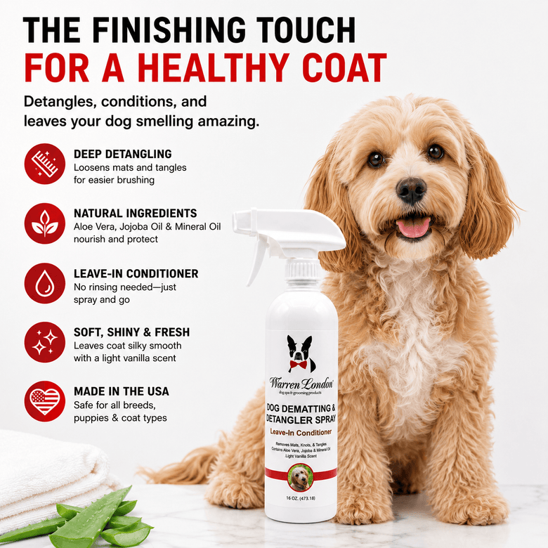 Warren London Spa Product Dog De-matting and Detangler Spray - Leave-In Conditioner
