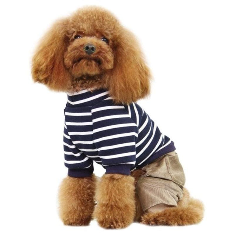 Parisian Pet® Dog Apparel Corduroy Striped Pet Jumper Suit