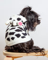 Chenille Cow Hoodie Soft Dog Sweater