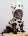Chenille Cow Hoodie Soft Dog Sweater