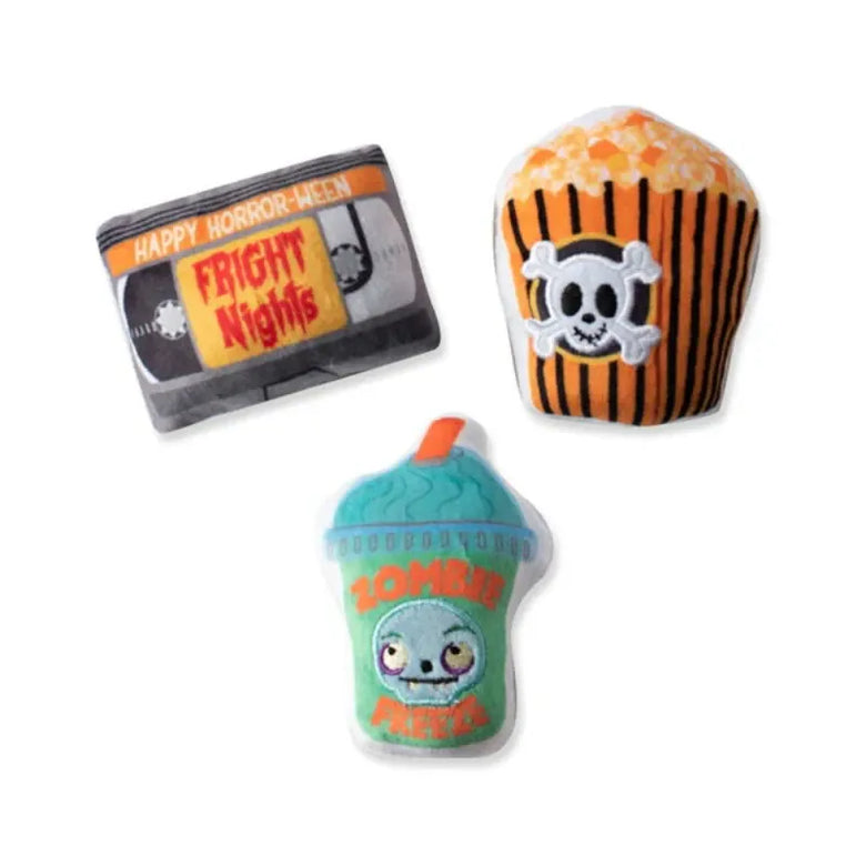 PetShop by Fringe Studio dog toys Halloween Fright Night Plush Squeak Dog Toy Set - 3 Pc