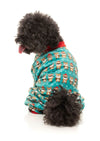FuzzYard Pajamas Christmas Disco Deers Green Holiday Dog Pajamas