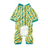 FuzzYard Dog Apparel Sk8ter Gator Plush Green & Yellow Dog Pajamas