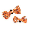 Howdyween Orange Spooky Western Bow Tie Pet Collar Attachment - 2 Sizes