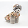 AE-DSS Dresses Tan Plaid Ruffle Strap Dog Dress