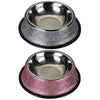 AE-SLIFE Bowls Bling Stainless Steel Dog Bowls in 2 Colors