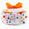 Happy Birthday Gift Box Colorful Dots Plush Squeaky Dog Toy