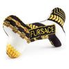 Fursace Bone Black & Gold Plush Squeaky Dog Toy