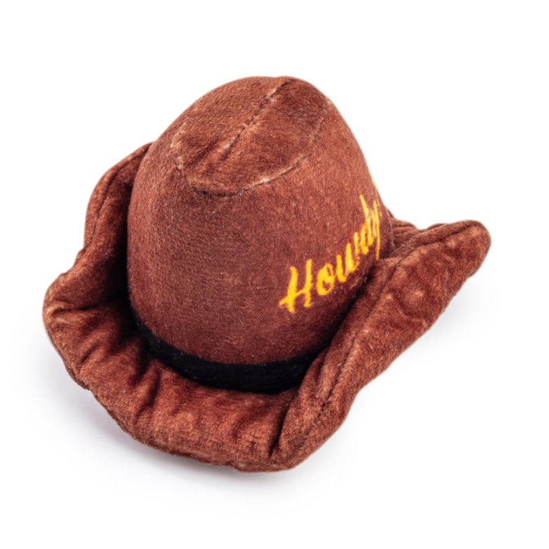 Kitty Cowboy Brown Boot and Hat Western Cat Toy Set - 2 Pc