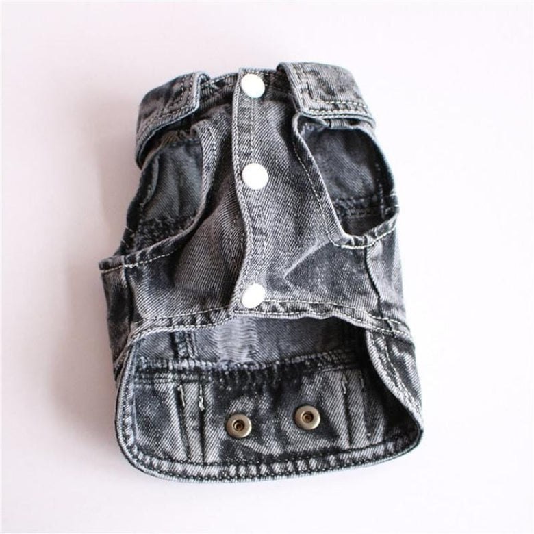 AE-AES Jackets Black Distressed Denim Pet Vest