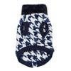 Houndstooth Navy Butter Fleece Soft Warm Zip Up Pet Vest