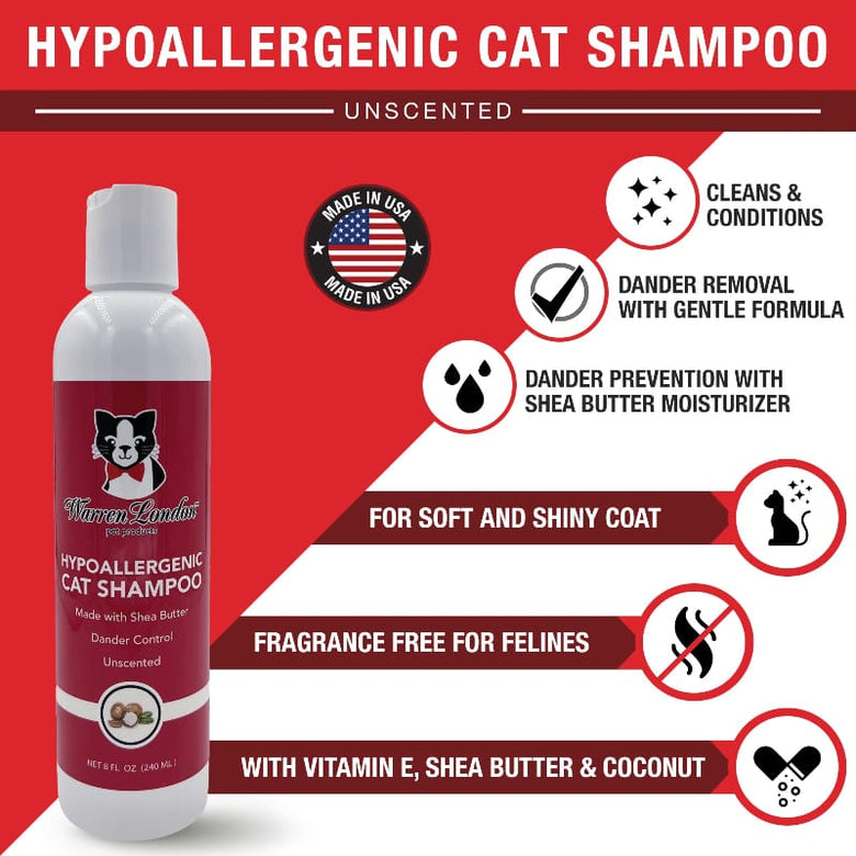 Warren London Cat Supplies Cat Hypoallergenic Shampoo - Unscented