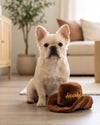 Brown Cowboy Western Hat Plush Squeaky Dog Toy