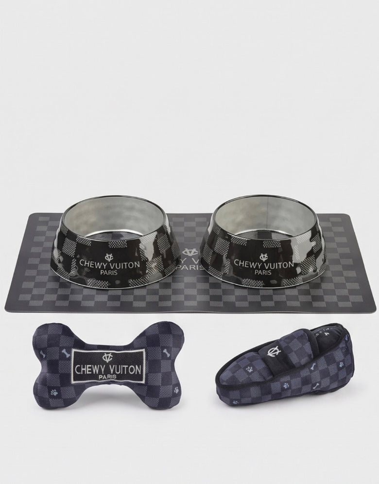 Black Checker Chewy Vuiton Placemat